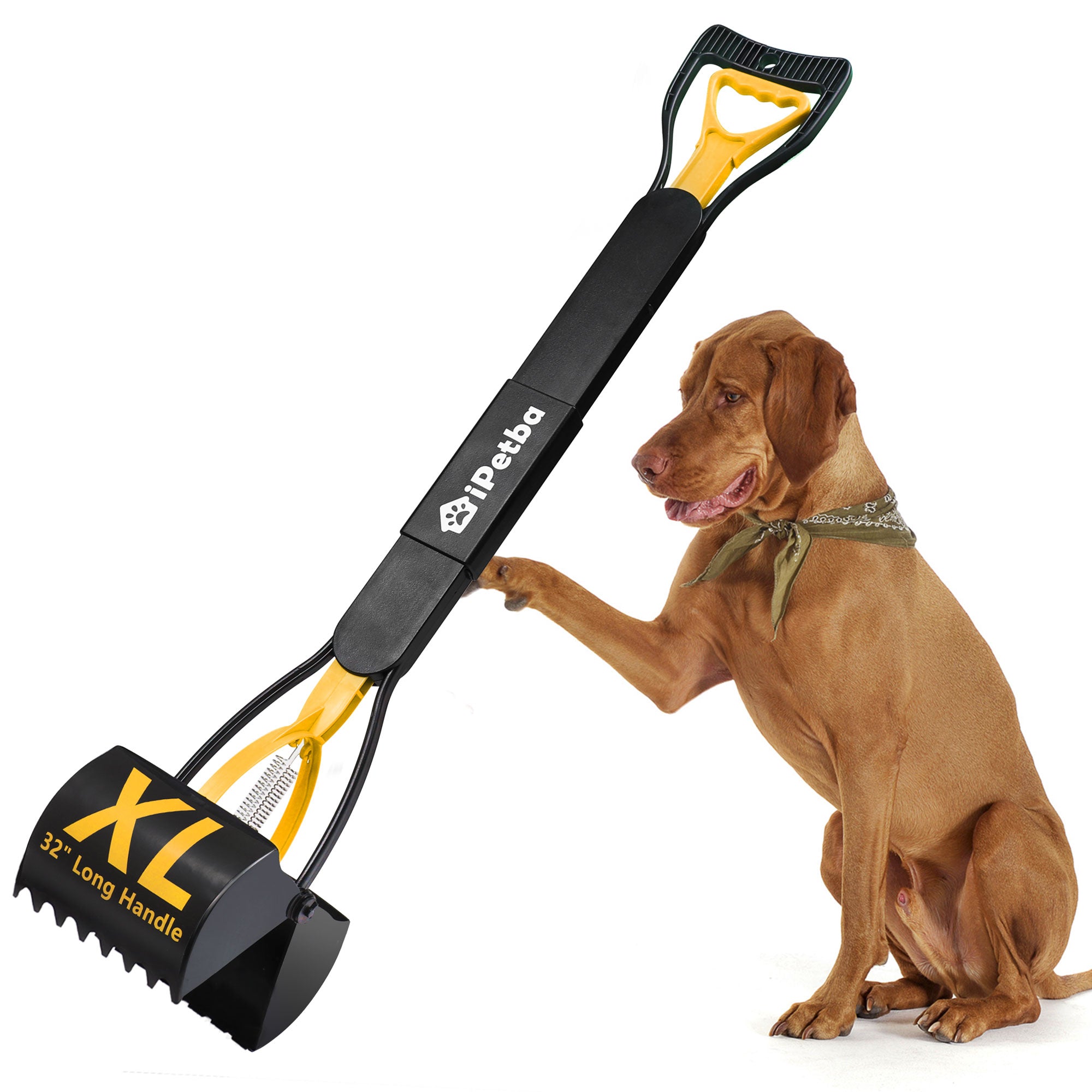 iPetba No-Bend Pooper Scooper | Long Handle, Foldable & Heavy Duty