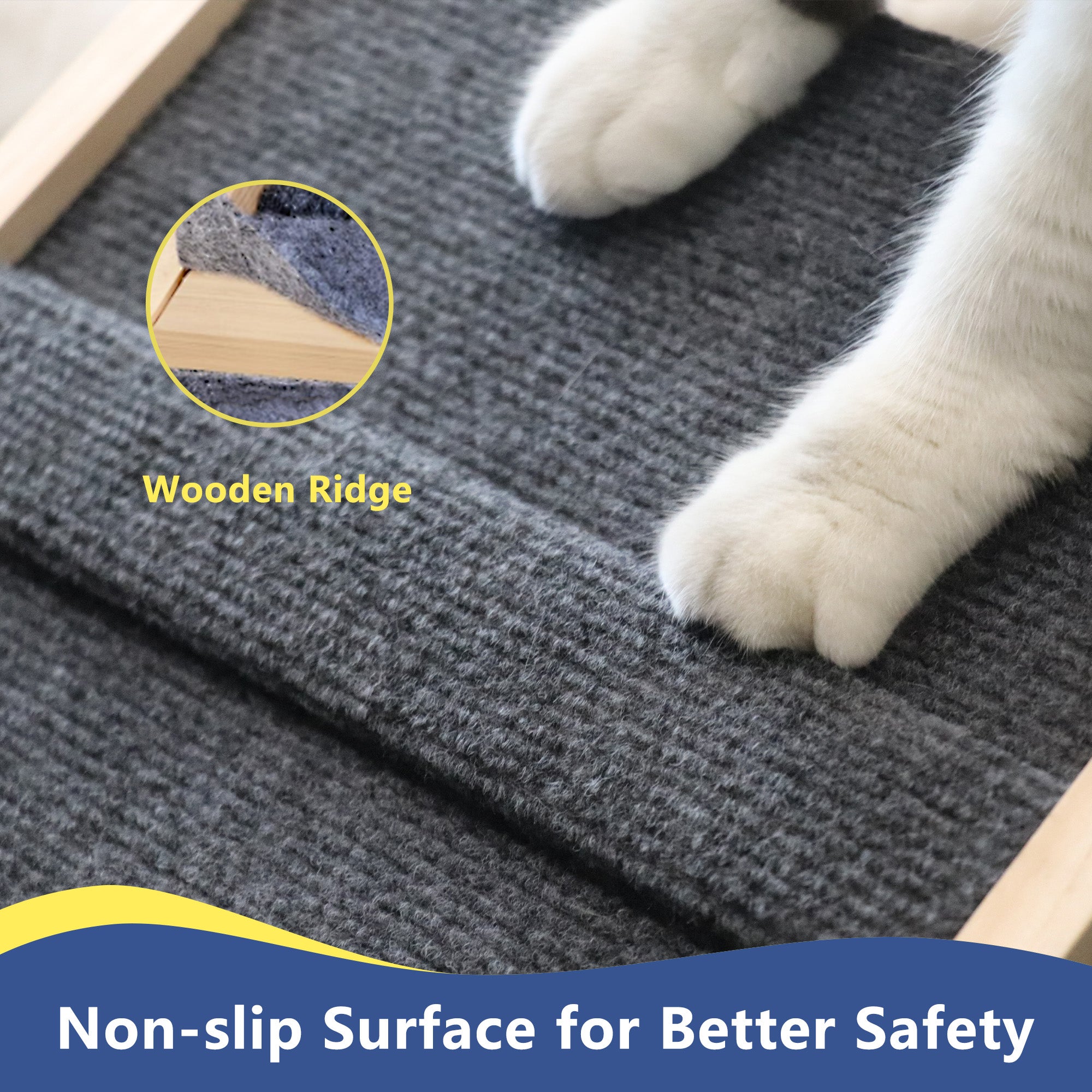 iPetba Wooden Dog Ramp for Small Pets | Foldable, Safe Bed & Couch Helper Gray (up to 35 lbs)