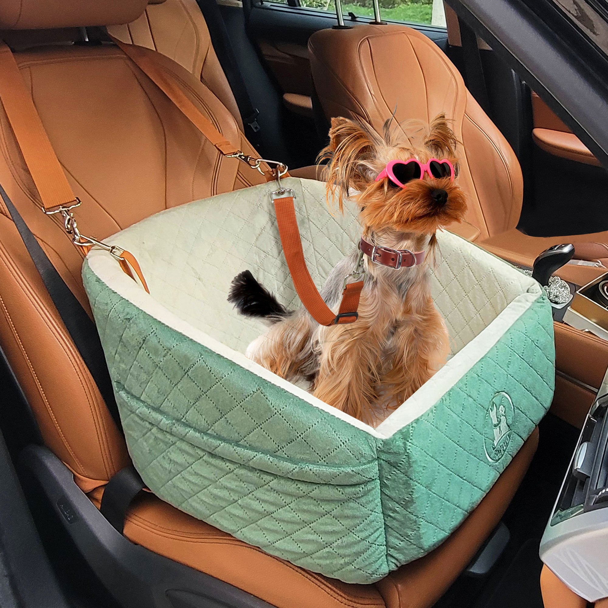 iPetba Memory Foam Dog Car Seat | Comfort & Safety for Small & Medium Dogs