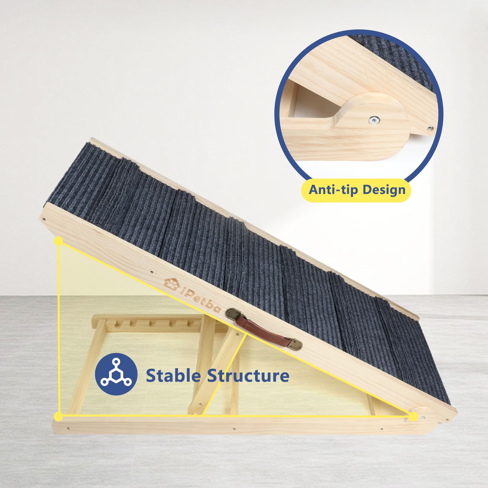 iPetba Heavy-Duty Bed Ramp | Safe, Easy Access for Large & Giant Breeds