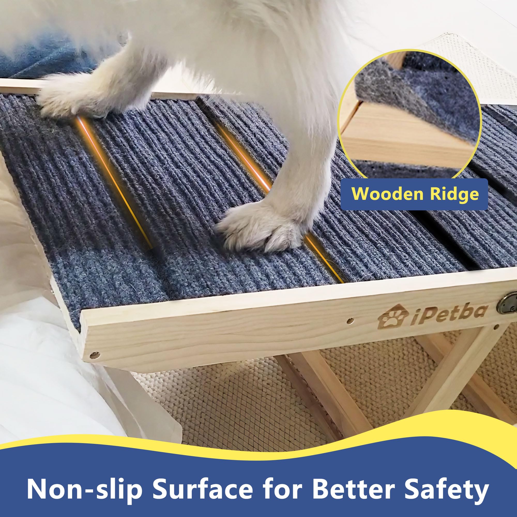 iPetba Heavy-Duty Bed Ramp | Safe, Easy Access for Large & Giant Breeds