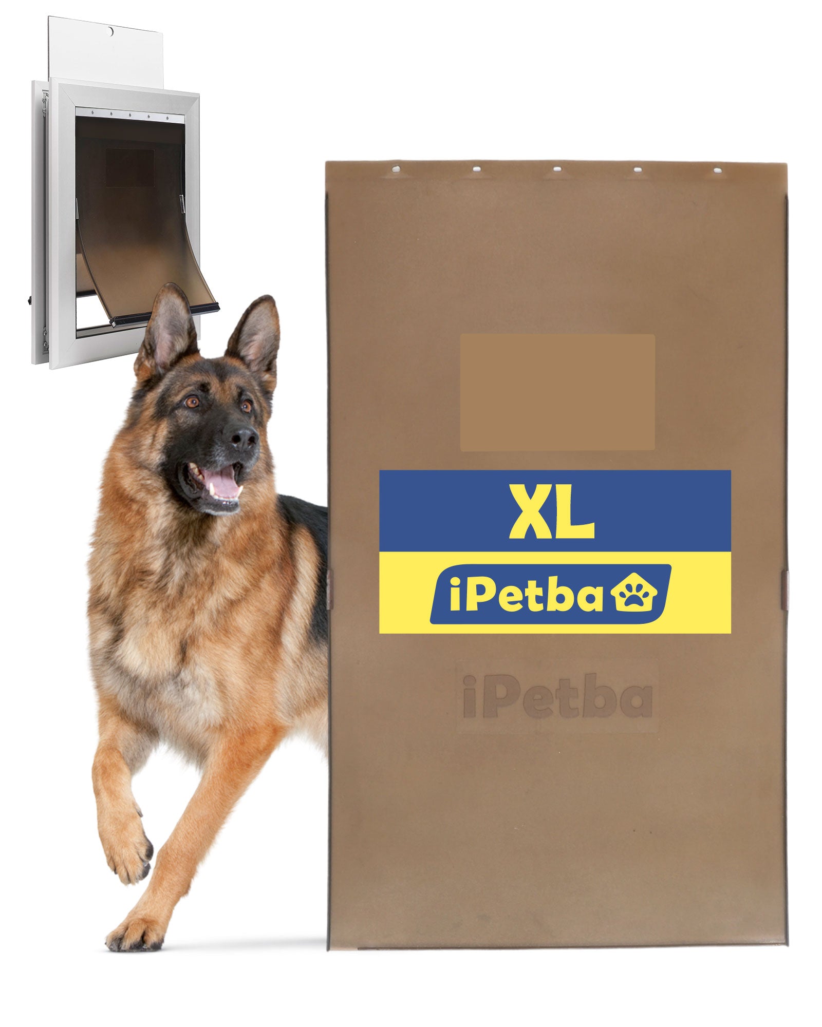 XL Dog Door Replacement Flaps 24 1/4" x 14 3/8", Flexible and Durable Doggy Door Flap Replacement, Weather Resistant