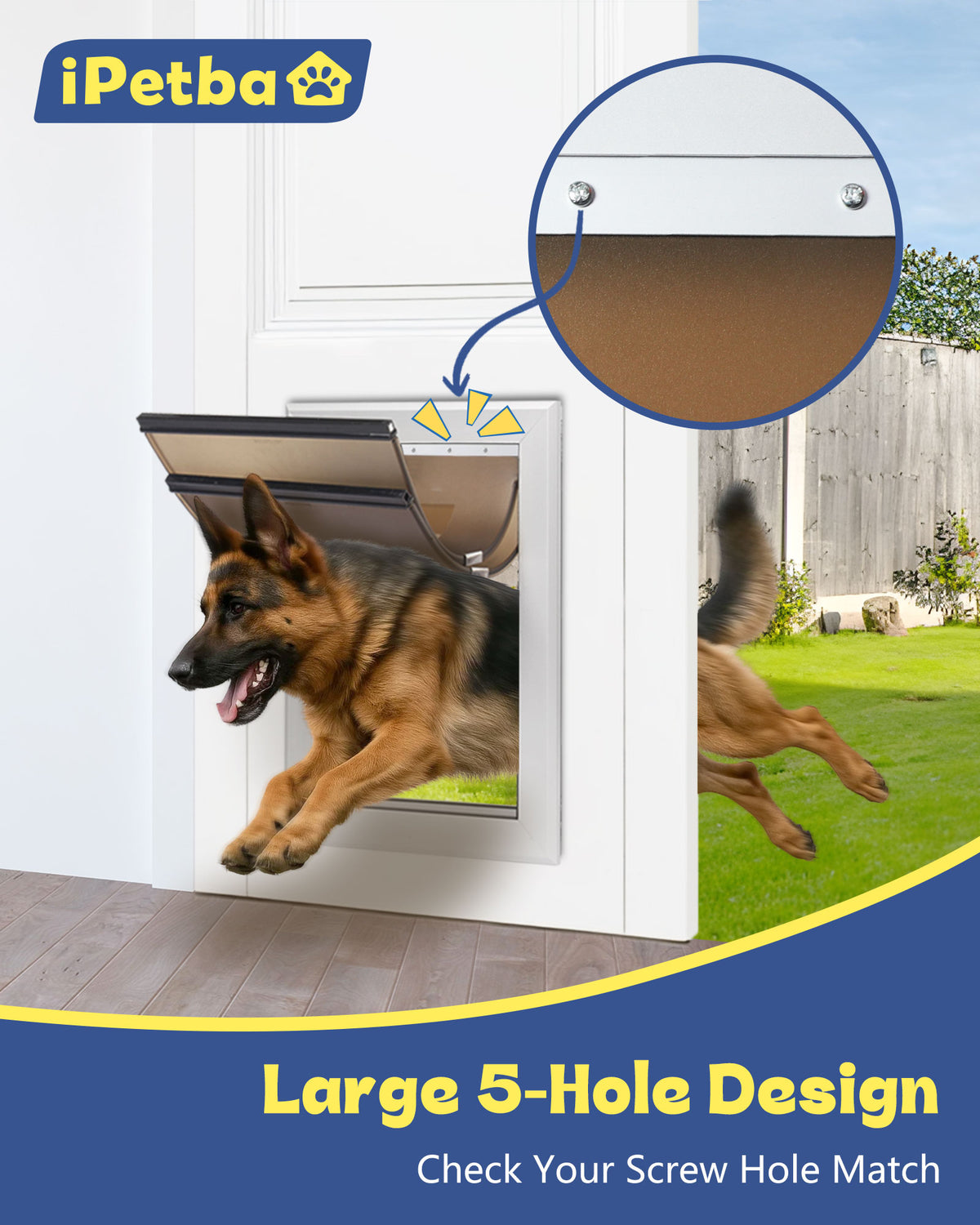 XL Dog Door Replacement Flaps 24 1/4" x 14 3/8", Flexible and Durable Doggy Door Flap Replacement, Weather Resistant