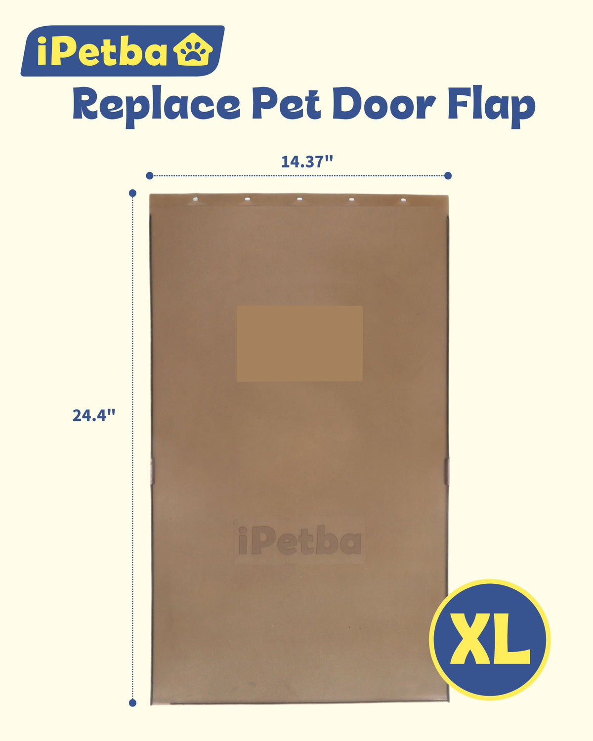 XL Dog Door Replacement Flaps 24 1/4" x 14 3/8", Flexible and Durable Doggy Door Flap Replacement, Weather Resistant